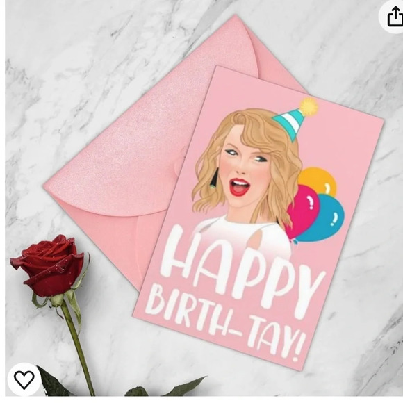 2 Taylor Swift Happy Birthday Card Swiftie Gift Eras Tour - Picture 2 of 9